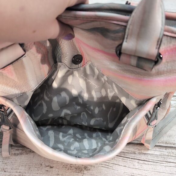 Aimee Kestenberg Convertible Satchel Shoulder Bag in Sahara Print Color Leather - Picture 5 of 11